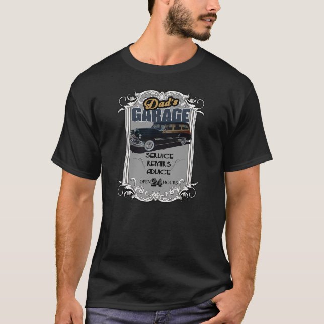 Camiseta Consejos y reparaciones en el garaje de papá (Anverso)