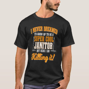 Camiseta Conserje Custodio Limpiador Genial Hombre de Mante