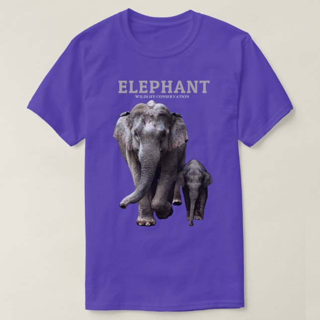 Camiseta Conservación de la vida silvestre del elefante (Diseño del anverso)