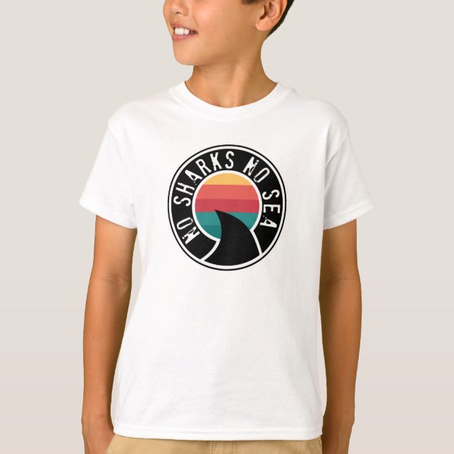Camiseta Conservación del tiburón sin tiburones sin mar (Anverso)