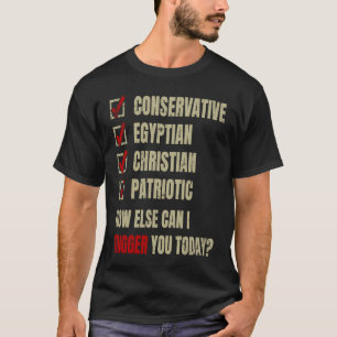Camiseta Conservador Cristiano Patriota Egipcio