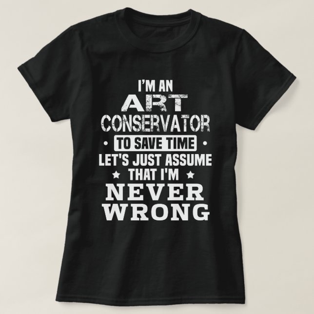 Camiseta Conservador de arte (Diseño del anverso)