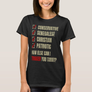 Camiseta Conservador Senegalés Cristiano Patriótico