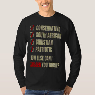 Camiseta Conservador sudafricano cristiano patriótico