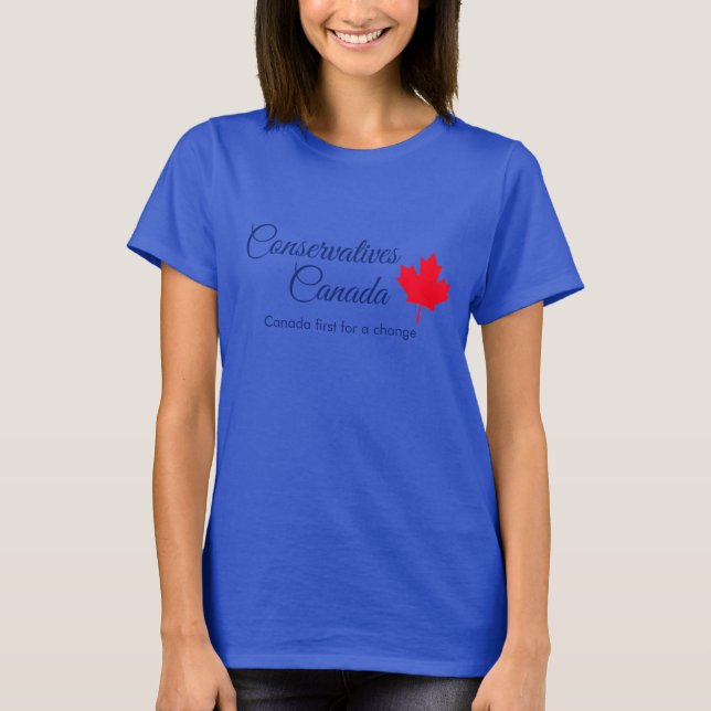 Camiseta Conservadores Canadá. Canadá primero para un cambi (Anverso)