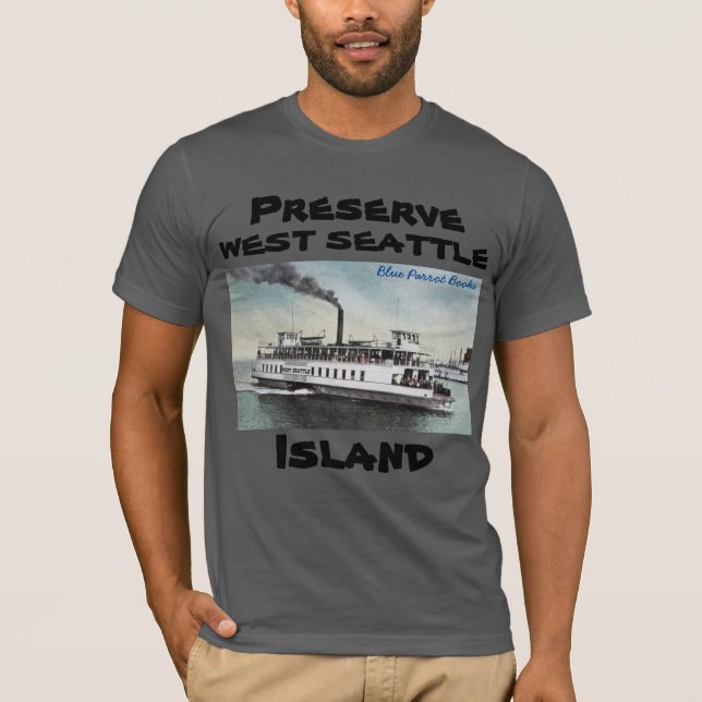 Camiseta Conservar el ferry T-Shirt de la isla de Seattle O (Anverso)