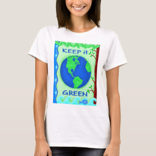 Camiseta Conservar el verde salvar el arte ambiental de la 