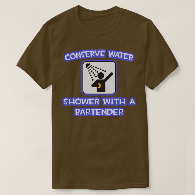 Camiseta Conservar La Ducha De Agua Con Bañera (Diseño del anverso)