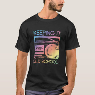 Camiseta Conservar la vieja escuela retro la música boombox