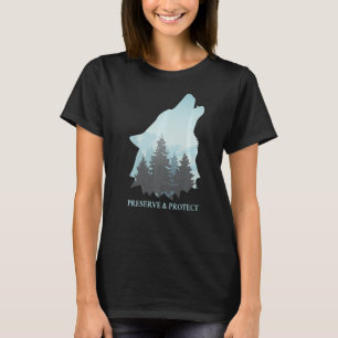Camiseta Conservar y proteger a los lobos y a los lobos
