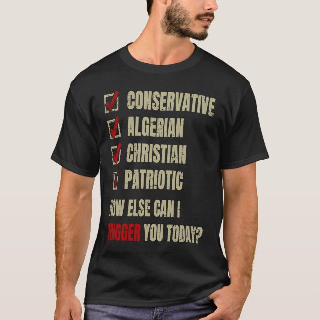 Camiseta Conservative Algerian Christian Patriotic (Anverso)