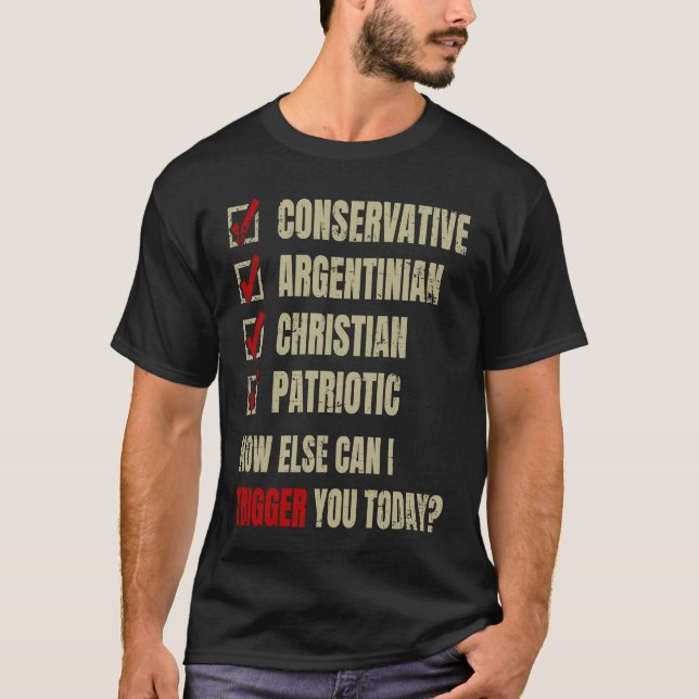 Camiseta Conservative Argentinian Christian Patriotic (Anverso)