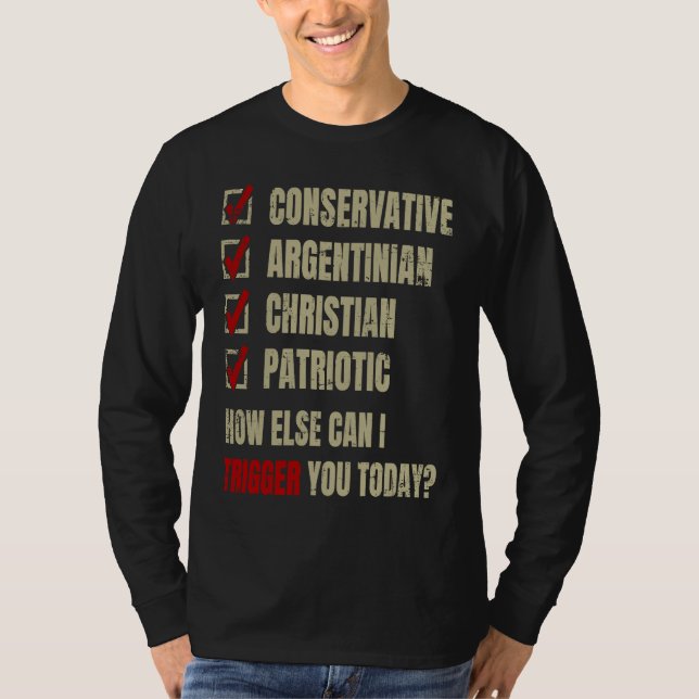 Camiseta Conservative Argentinian Christian Patriotic (Anverso)