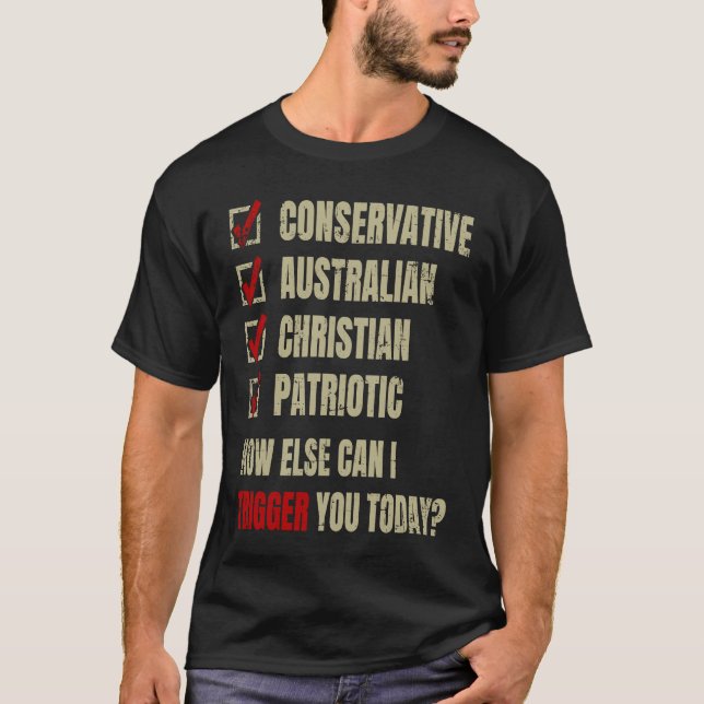 Camiseta Conservative Australian Christian Patriotic (Anverso)