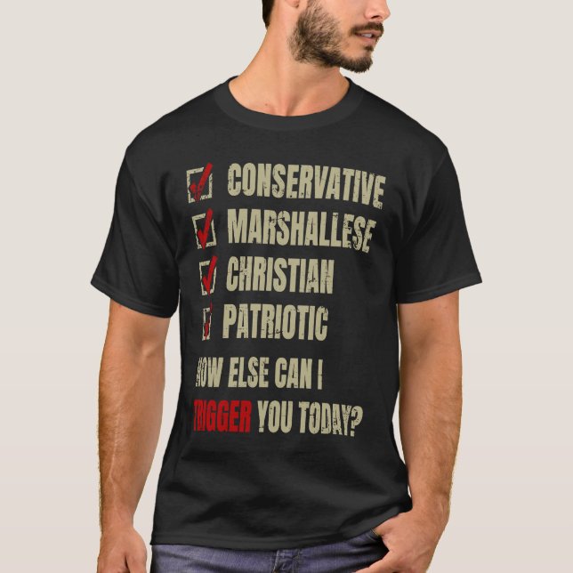 Camiseta Conservative Marshallese Christian Patriotic (Anverso)