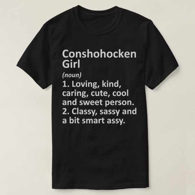 Camiseta CONSHOHOCKEN L PA PENNSYLVANIA Funny City Home Roo (Diseño del anverso)
