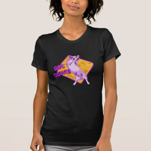 Camiseta Consiga abajo de Corgi de la obediencia