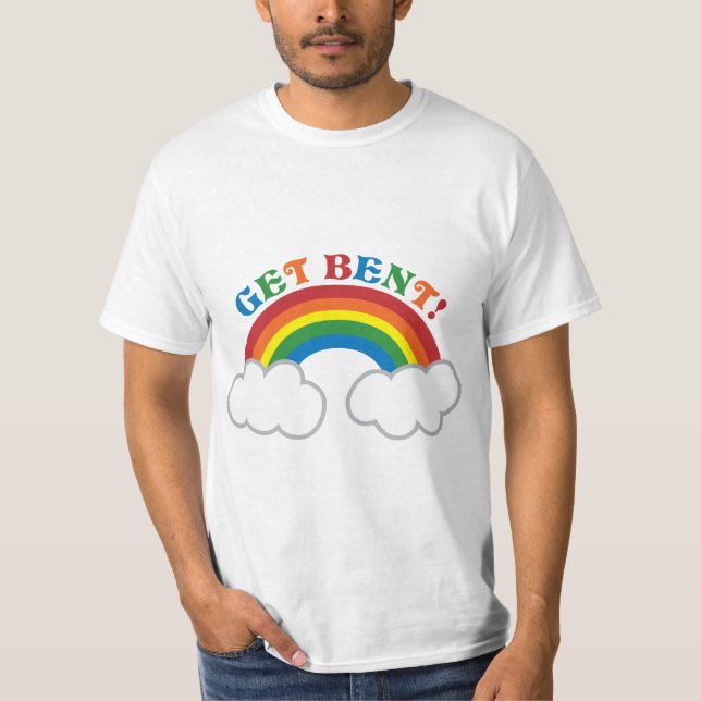 Camiseta ¡CONSIGA DOBLADO! con el arco iris lindo (Anverso)