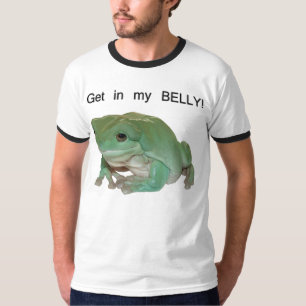 Camiseta ¡Consiga en mi BELLY! - La rana arbórea del blan