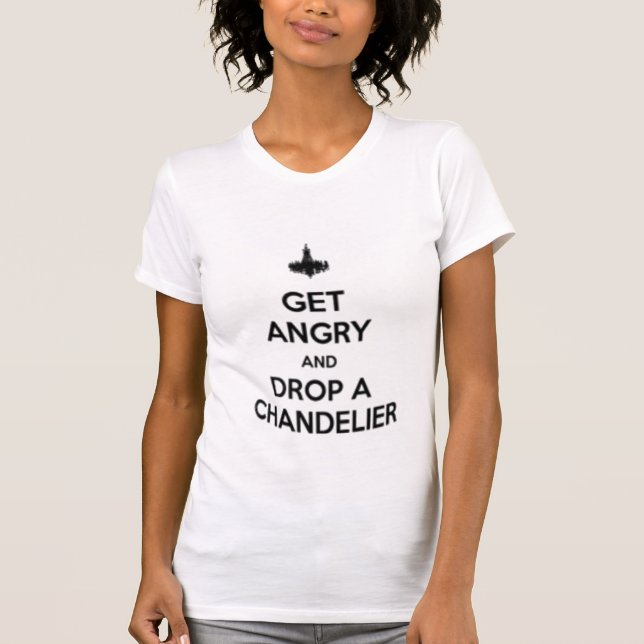 Camiseta consiga enojado y caiga una lámpara (Anverso)