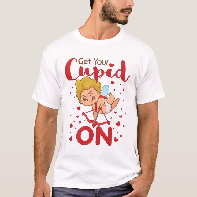 Camiseta Consiga Su Cupido En El El día de San Valentín (Anverso)