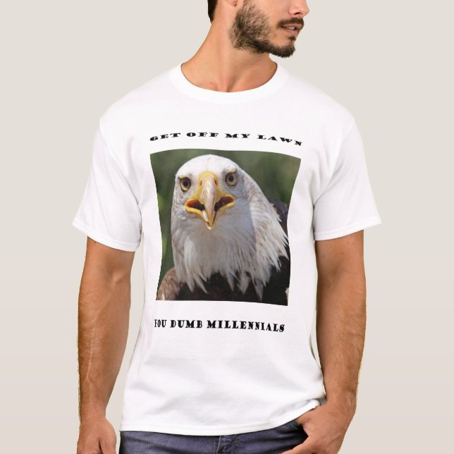 Camiseta Consígale de mi césped los millennials mudos (Anverso)