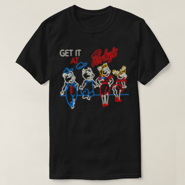 Camiseta Consígalo En El Rótulo De Porkys Neon (Diseño del anverso)