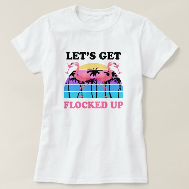 Camiseta Consigamos reunidos encima del fiesta retro (Diseño del anverso)