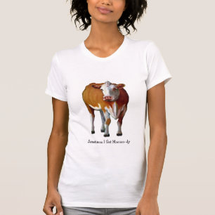 Camiseta Consigo a veces cambiante: Vaca: Pastel: MOO: