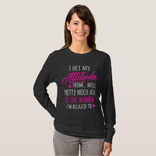 Camiseta Consigo mi actitud de todo el femenino divertido