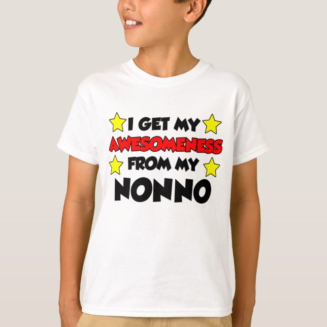 Camiseta Consigo mi Awesomeness de mi Nonno (Anverso)