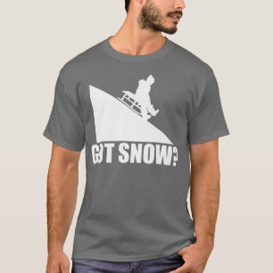 Camiseta Consigue Nieve Graciosa Chofer De Nieve Sledding V