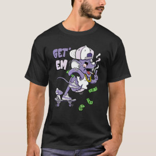 Camiseta Consigue Rocket Skateboard Ratón Púrpura Intenso 1