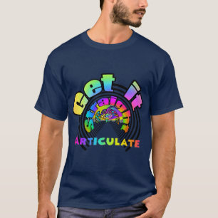 Camiseta Consíguelo Recto Antes de Articular Azul Oscuro