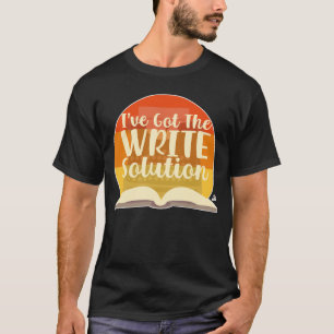 Camiseta Consiguió El Lema De Autor Gracioso De La Solución