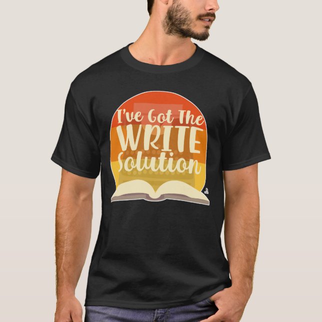 Camiseta Consiguió El Lema De Autor Gracioso De La Solución (Anverso)