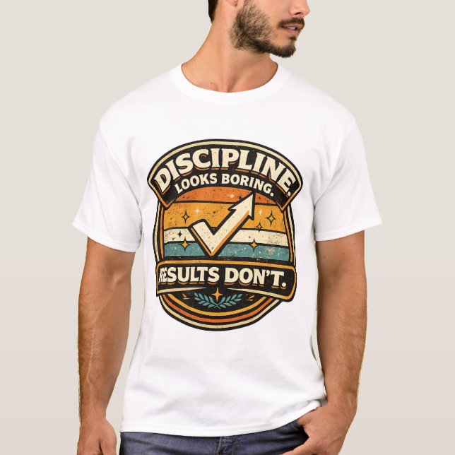Camiseta Consistency Motivation Badge Art (Anverso)