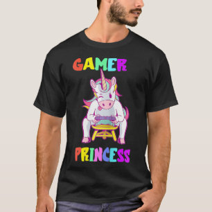Camiseta Consola de gamer Princess Gaming Unicorn