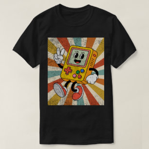 Camiseta Consola de juego portátil de dibujos animados retr