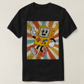 Camiseta Consola de juego portátil de dibujos animados retr