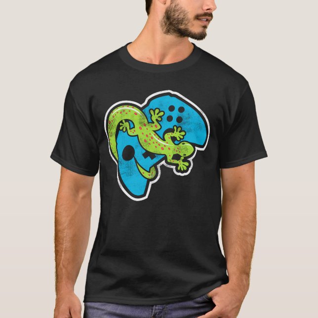 Camiseta Consola De Juegos De Lizard Y Custodia De Reptiles (Anverso)