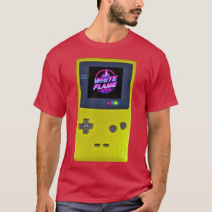 Camiseta Consola de juegos portátil amarilla retro para jug