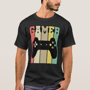Camiseta Consola Gráfica Retro Controlador de Jugador Video