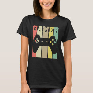 Camiseta Consola Gráfica Retro Controlador de Jugador Video