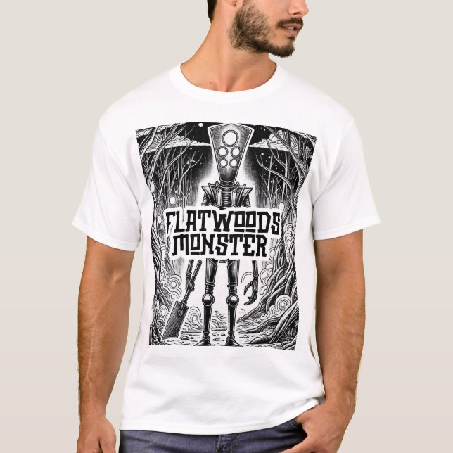 Camiseta Conspiración Criptica - El Monstruo De Los Bosques (Anverso)