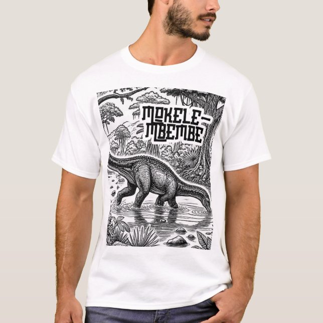 Camiseta Conspiración Criptica - Mokele-Mbembe (Anverso)