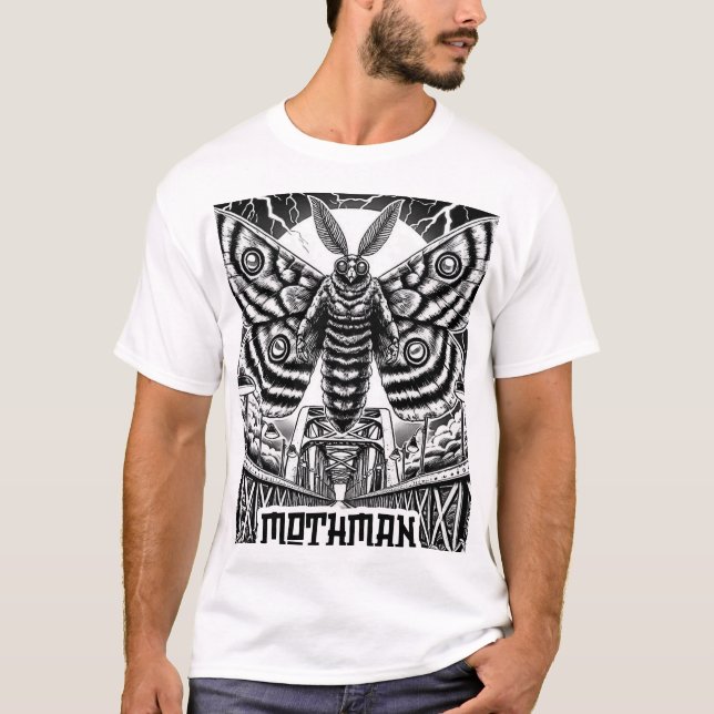 Camiseta Conspiración Criptica - Mothman (Anverso)