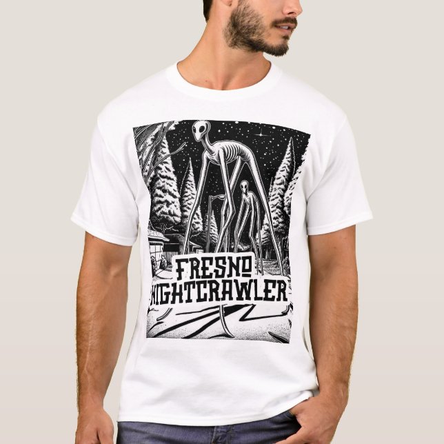 Camiseta Conspiración Criptid - El rastreador nocturno de F (Anverso)