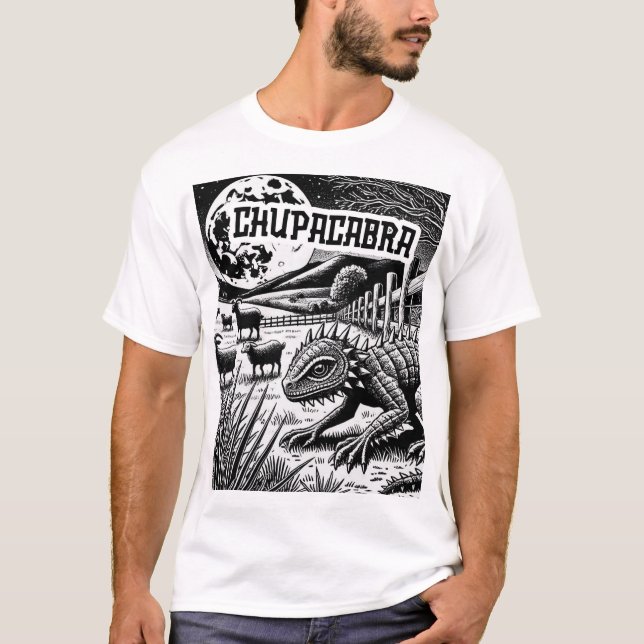Camiseta Conspiración criptográfica - Chupacabra (Anverso)