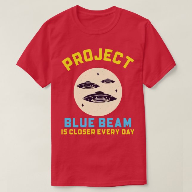 Camiseta Conspiración de la viga azul del proyecto TShirt (Diseño del anverso)